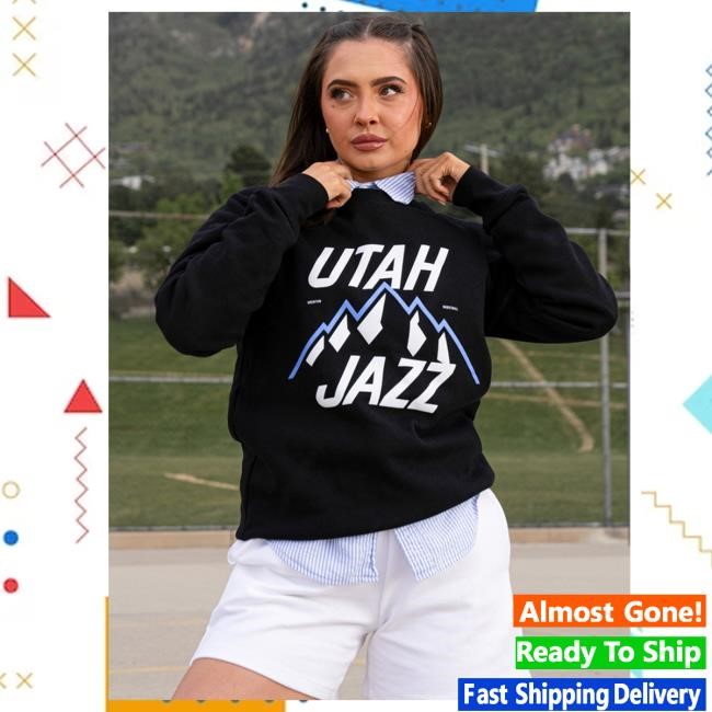 Utah Jazz Mountain Retro Crewneck Sweatshirt - Black – Utah Jazz Team Store Merch