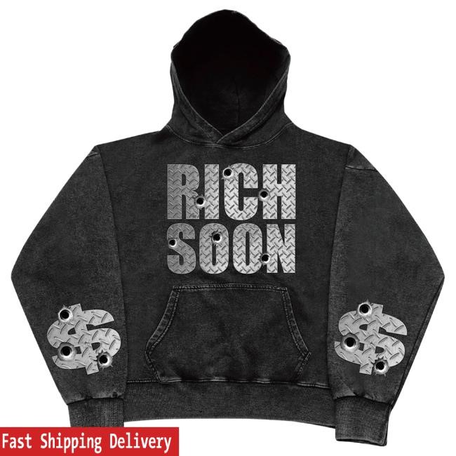 Official Noissey Merch Noissey RICH SOON! Metal Bullet Hole Print Hoody
