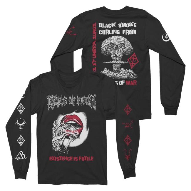 Official Night Shift Merch Indie Merch Store Cradle Of Filth - Lips Of War L/S T Shirt NightShiftMerch IndieMerchStore