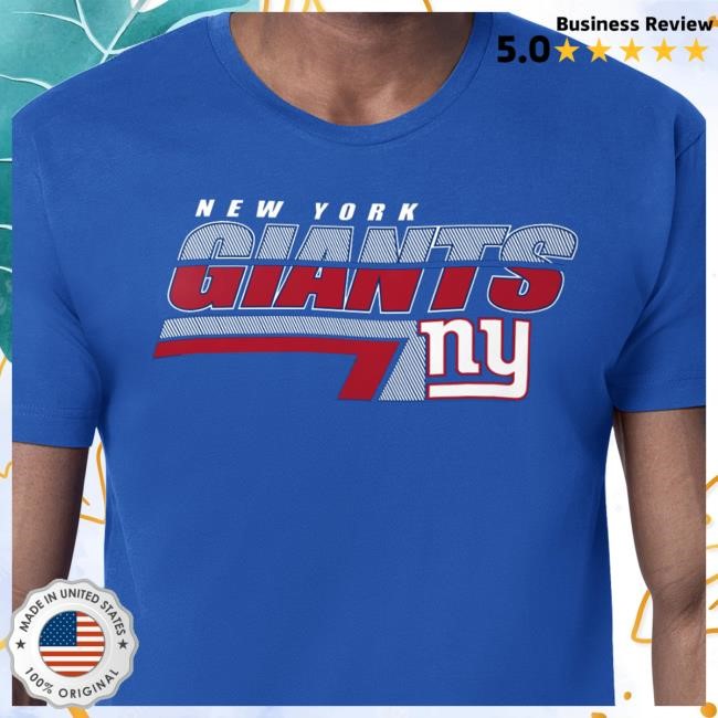 Men's Starter Red New York Giants Logo Push Graphic Shirt NewYorkGiants