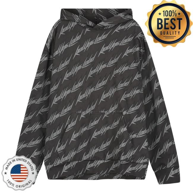 RL World Tour AOP Pointy Black Long Sleeve Hoodie Rolling Loud Shop