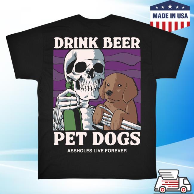 Official Linda Finegold Merch Store Drink Beer Pet Dogs Long Sleeve Tee Black Lindafinegold Shop
