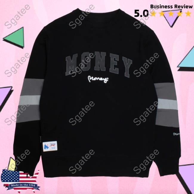 Official Money Clothing Money State Stripe Pullover Sweatshirt Black