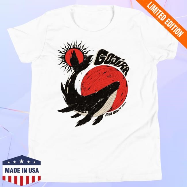 Official Gojira Merch Whale Moon Sun Youth Top Shirt