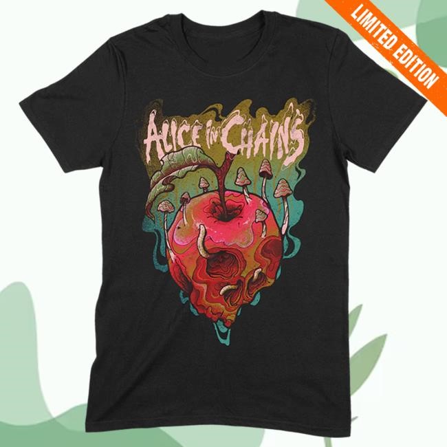 Official Alice In Chains Merch Shop Trippy Rotten Apple Shirt 2024