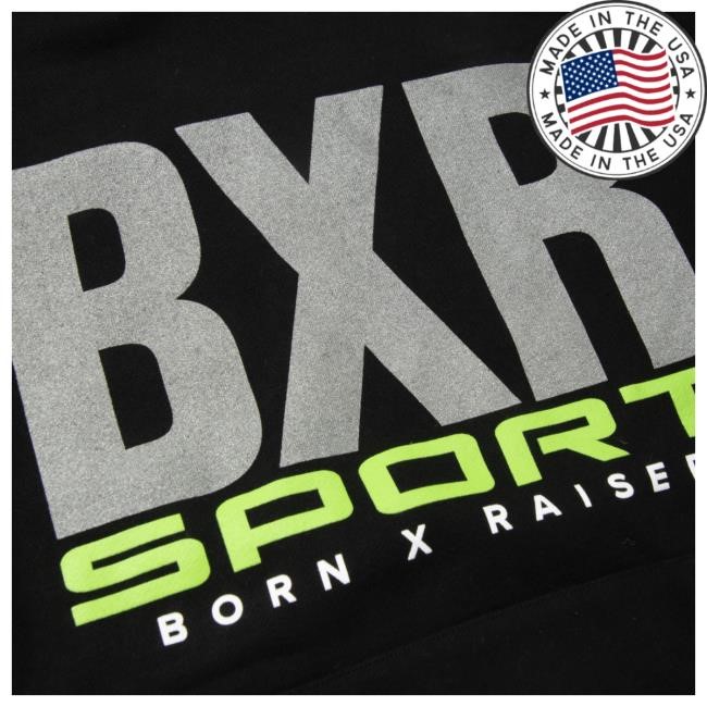 Official Born X Raised Store BXR Sport: Jumbo Standard Attractive Hoodie: Black BornXRaised