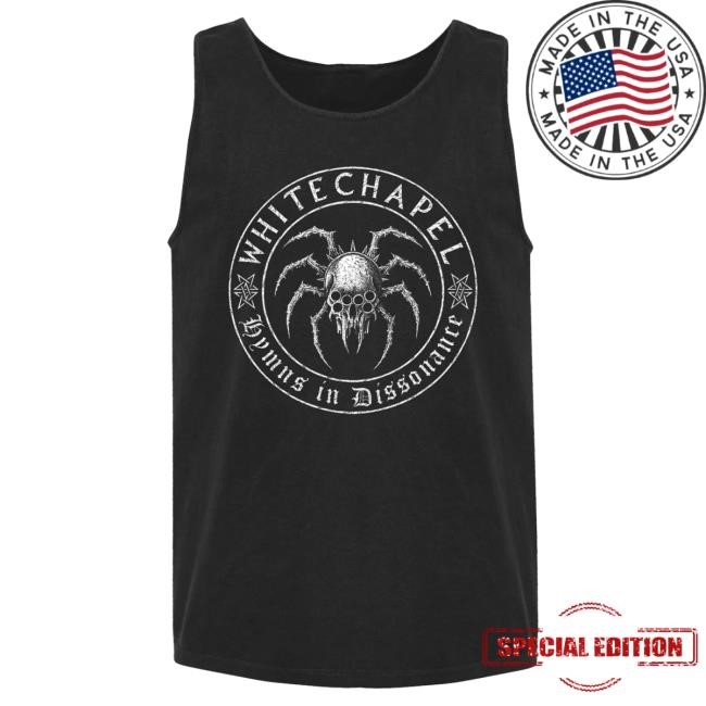 Official Whitechapel Merch Store Whitechapel Spider Skull Black Tank Top Tee