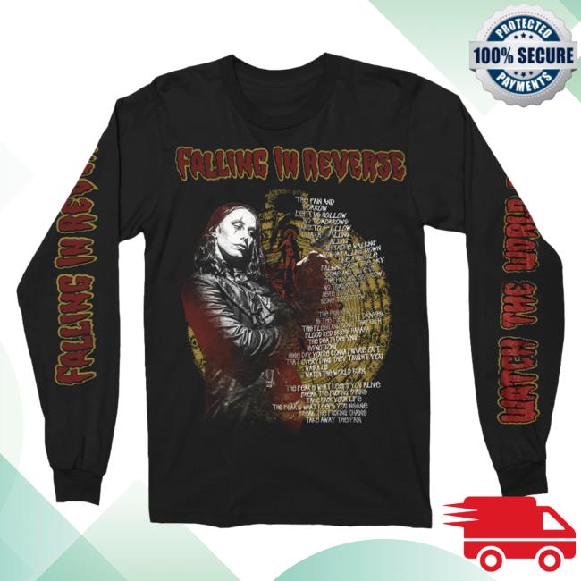 Official Falling In Reverse Merch Watch The World Burn Crew neck Sweatshirt FallingInReverse