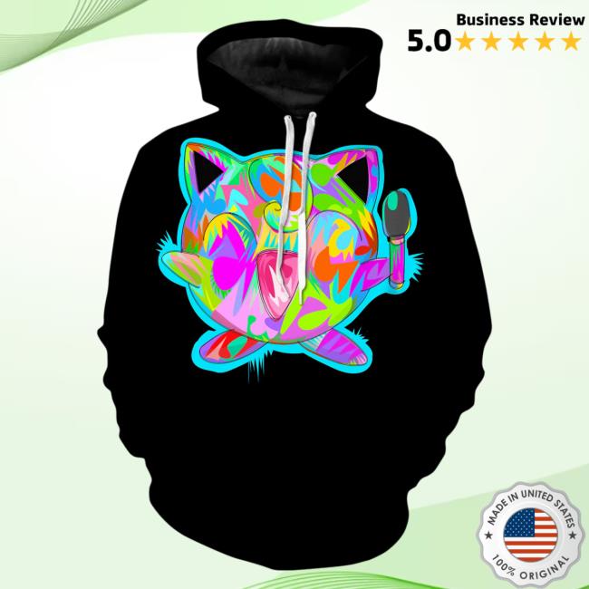 Iedm Clothing Jiggly Black Unisex Hooded Sweatshirt Edm Apparel