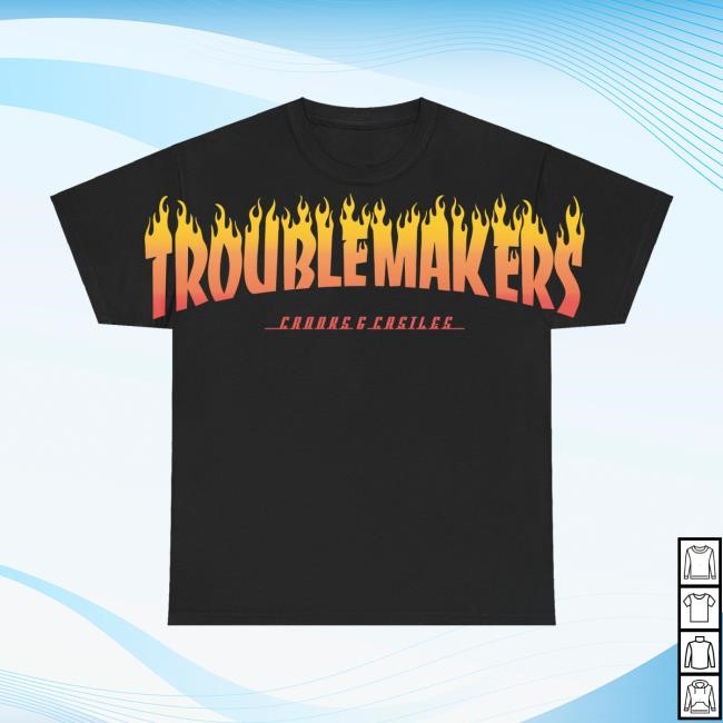 Crooks & Castles - Troublemakers Flames Shirt Crooks & Castles Store Merch
