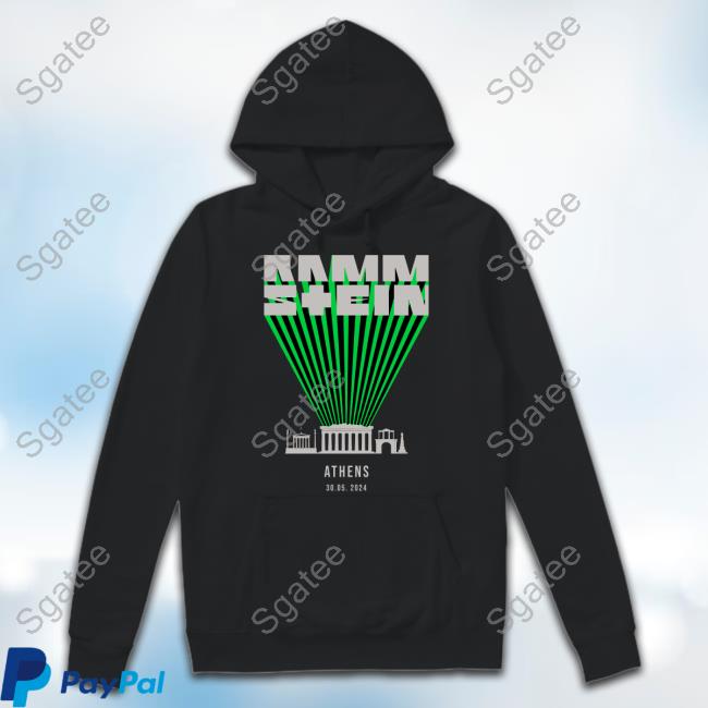 Official Rammstein Merch Europe Stadium Tour 2024 Athens Shirt