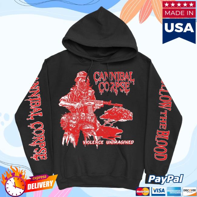 Official Cannibal Corpse Merch Store Follow The Blood Attractive Hoodie Black CannibalCorpse