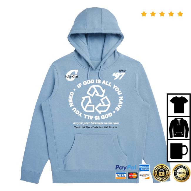 Official God Is Dope Apparel Clothing Shop If God Is All You Have God Is All You Need Sweatshirts (Cloudy Blue) GodIsDope