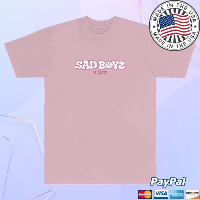 Official Sad Boyz Merch Store Mente Positiva 4L Tees - Light Pink