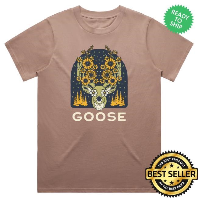 Official Goose The Band Merch Botanical Antlers Ladies Shirts Goosetheband
