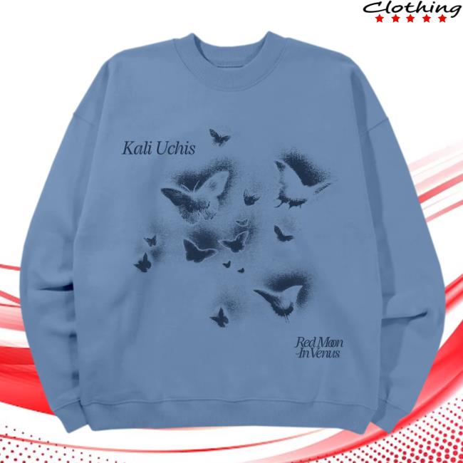 Official Kali Uchis Clothing Store Shop Blue Butterfly Sweater Kaliuchis Merch