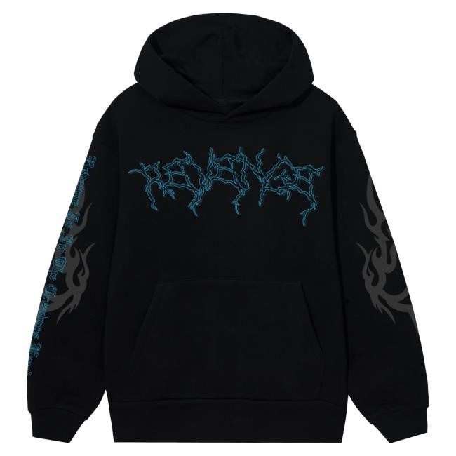 Official City Morgue Merch Revenge X City Morgue Lightning Logo Cerberus Tee Black/Blue Hoodie City Morgue Clothing