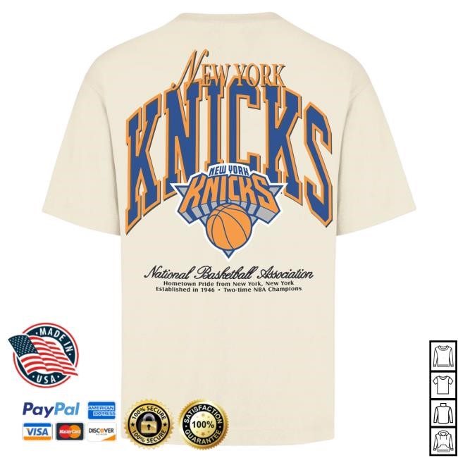 Official Madison Square Garden Merch New York Knicks '47 Brand Knicks Back Door Foundation Pocket Shirts MSG Shop