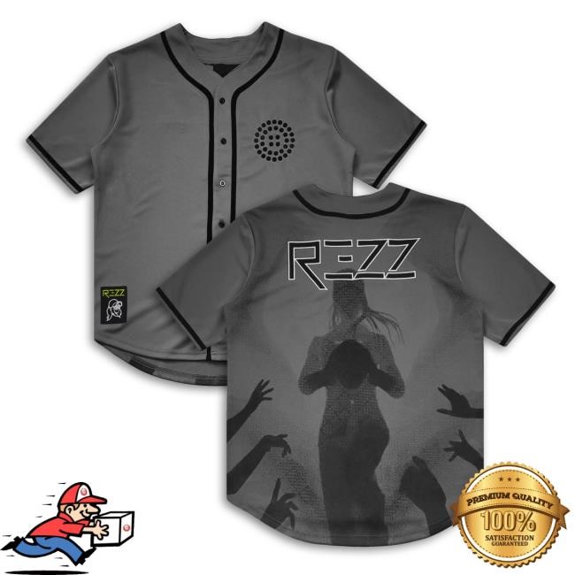 Official Rezz Merch Store REZZ - Mission - Baseball Jersey - Charcoal Top Shirt