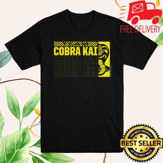 Official Cobra Kai Merch Cobra Kai Repeat Logo Unisex Black Popover Shirt