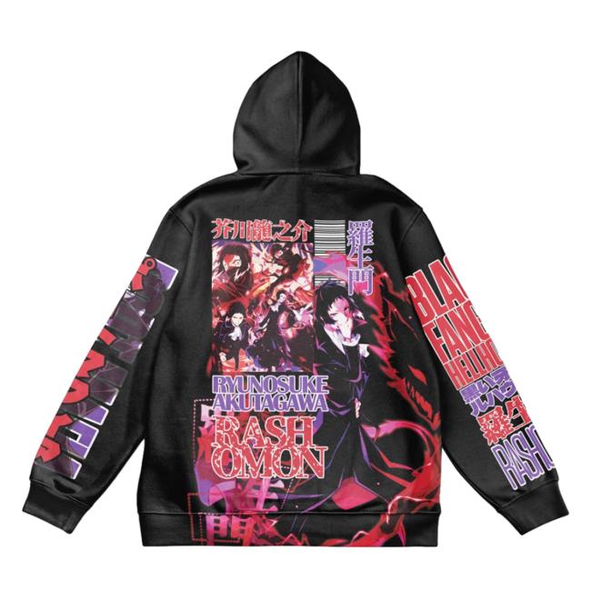 Official Anime Ape Clothing Ryunosuke Akutagawa Bungou Stray Dogs Streetwear AOP Hoodies 3D All Over Print Animeape