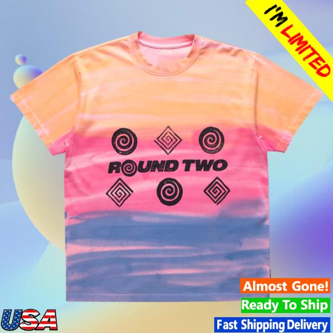 Round Two Clothing Store Shop Sponge Print Dusk T-Shirt Roundtwostore
