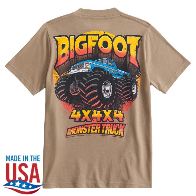 Official Abercrombie And Fitch Clothing bigfoot monster truck graphic New Shirt