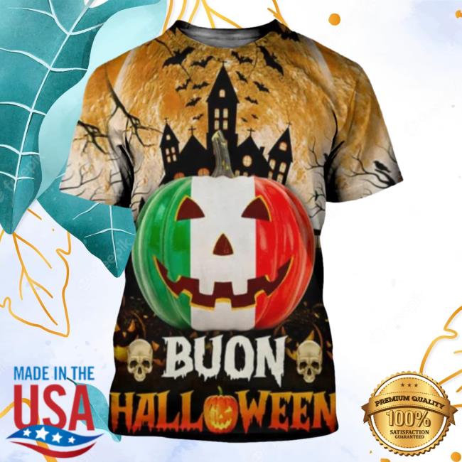 Official Italia Pumpkin Joyeux Halloween 3D Shirt New, Funny Halloween Pumpkin T-Shirt, Gifts For Italian