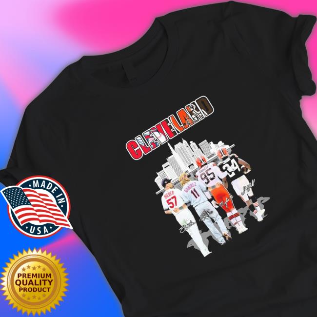 Official Cleveland Skyline Sports Team Players Signatures T-Shirt