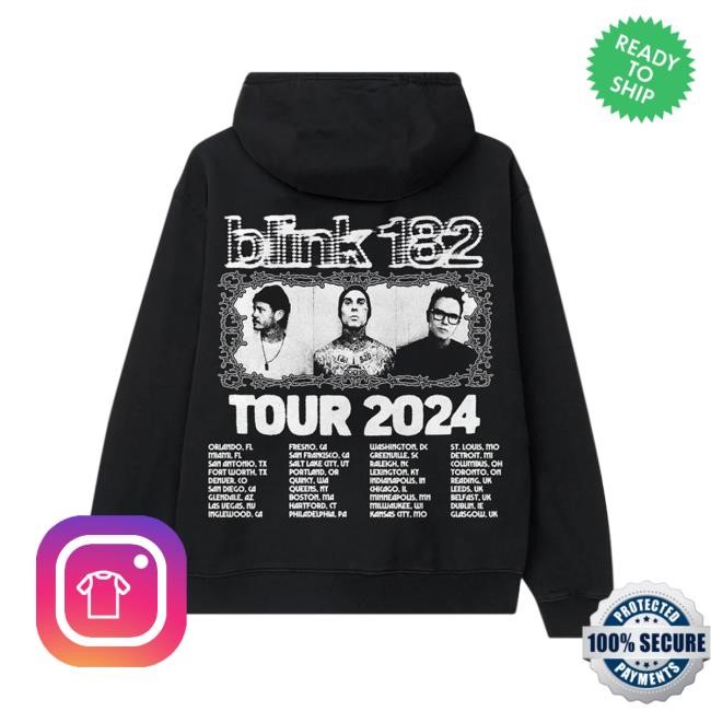 One More Time Tour Hoodie Sweatshirt - Blink-182 Official Store: Shop Merchandise