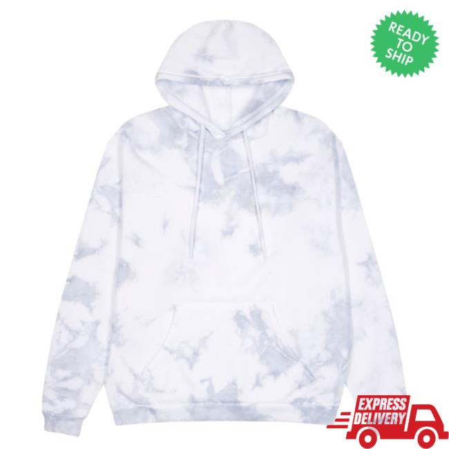Official Wolf And Badger Clothing Hello Charlie Hoody Tie Dye Blue Multicolour Wolfandbadger