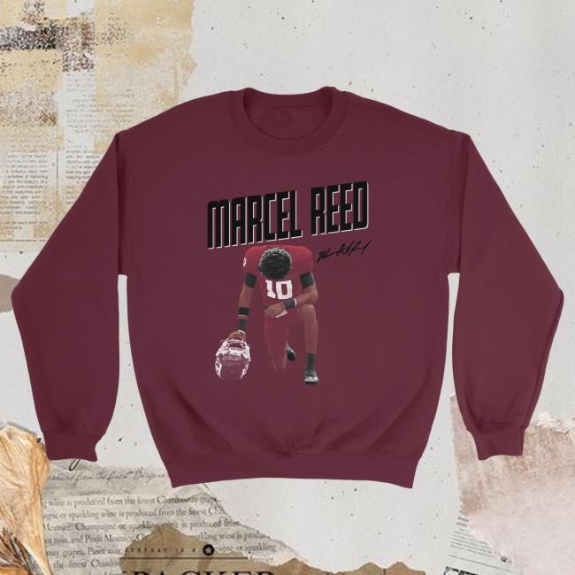 Official Nil Store Merch Shop Marcel Reed Pregame Maroon Tshirt
