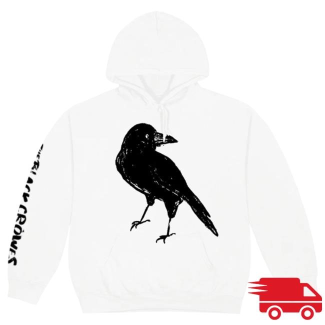 Official The Black Crowes Big Crowe White Hoodie TheBlackCrowes