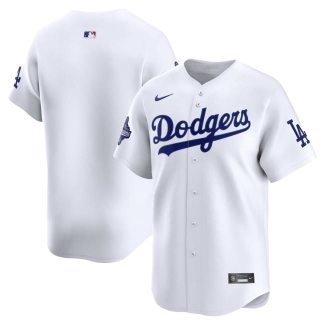 Official Men's Los Angeles Dodgers Nike White Home 2025 World Series Champions Limited Jersey Shirt Mlb Shop