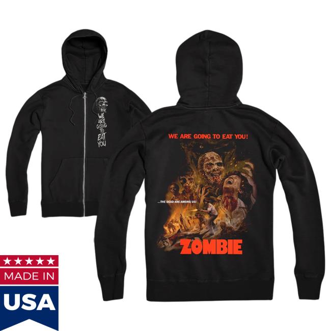 Official Cavity Colors Lucio Fulci's Zombie - Zip Up Pull Over Hoodie