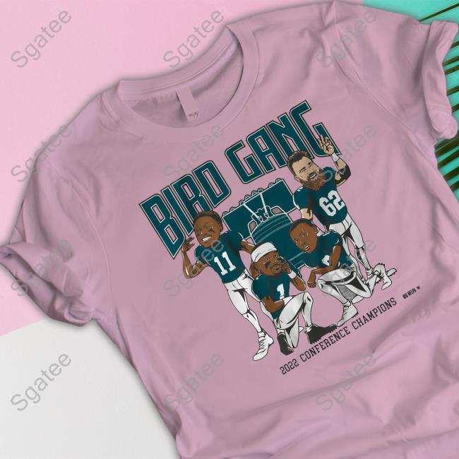 Bird Gang Philadelphia Conference Champions Caricatures Hooded Sweatshirt