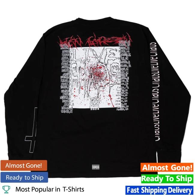 Official Ken Carson Merch Store Shop Ken Carson IFUSCARED Long Sleeve Top Shirt KenCarson