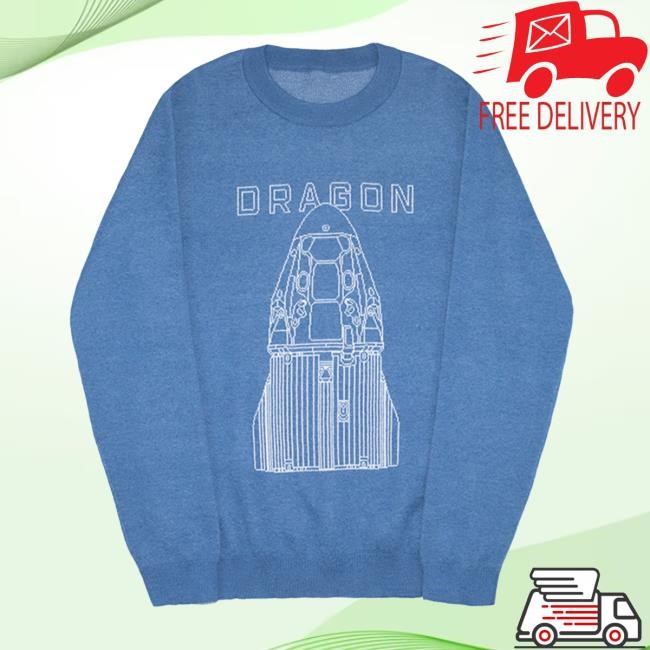 Official Spacex Store Merch Unisex Dragon Crewneck Sweatshirt