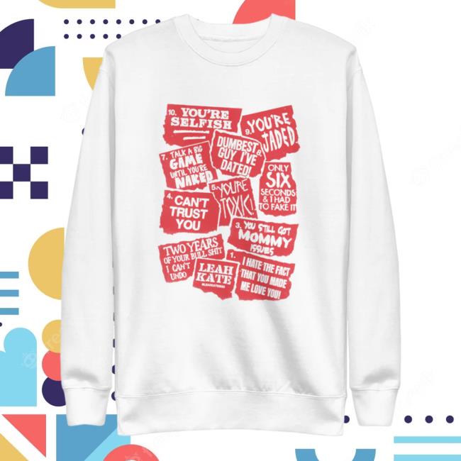 Leah Kate Merch Leah Kate 10 Things T Shirt Leahkatemusic