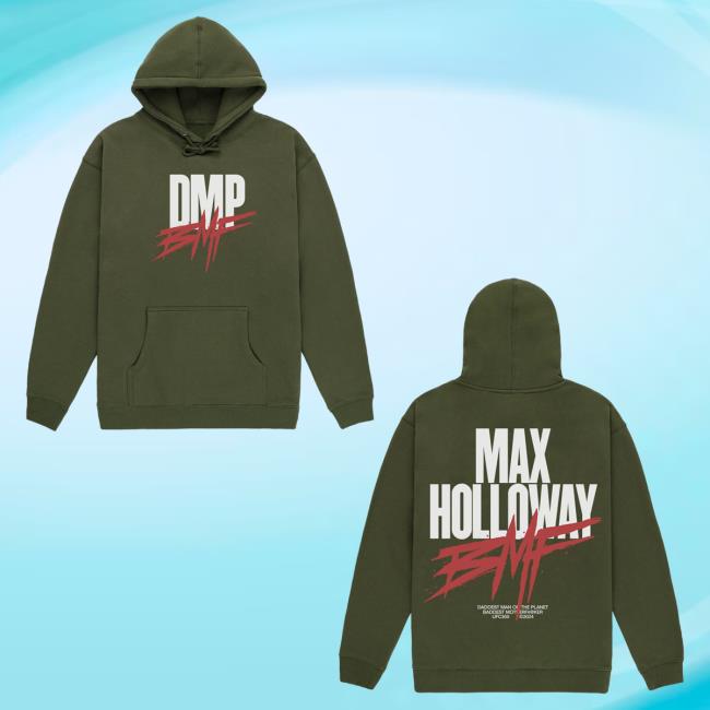 Official Max Holloway Merch Store DMP/BMF Army Green Shirt New Max Holloway Apparel Clothing Shop MaxHolloway