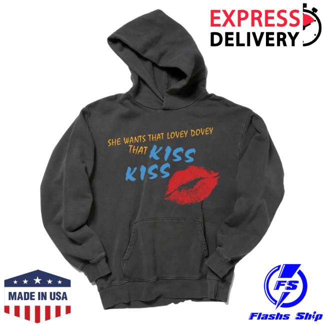 Official Chris Brown Merch Kiss Kiss Lovey Dovey Hooded Sweatshirt Shopchrisbrown