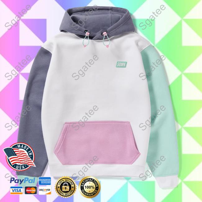 Official Sidemen Clothing Sdmn Colour Block Hoodie Mint Berry Sidemenclothing