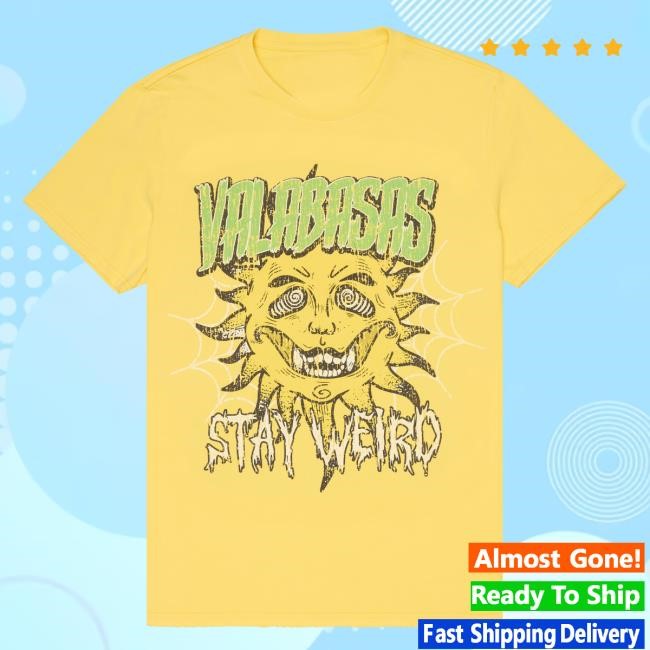 Valabasas "Stay Weird" Vintage Yellow Hot Shirt