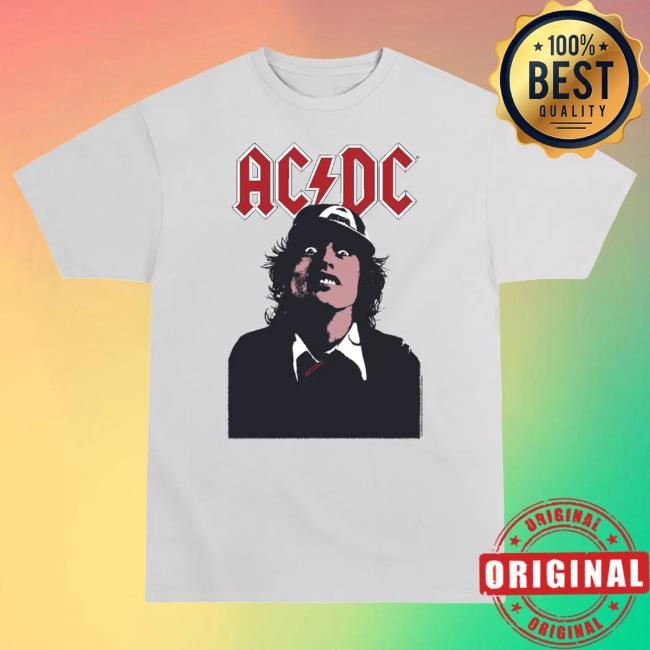 Official Ac Dc Merch Store Ac/Dc TNT White Shirt New Ac Dc Shop Acdc Clothing