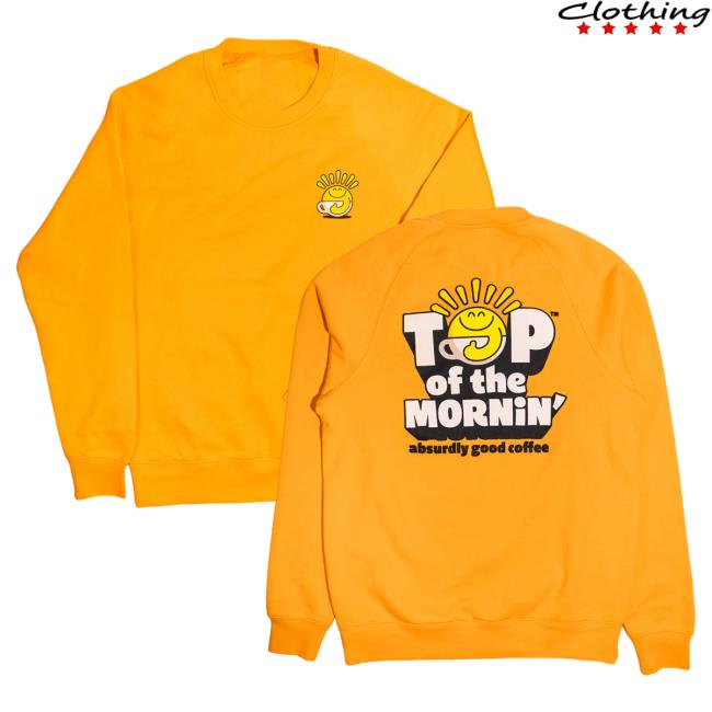Official Jacksepticeye Merch Store Jacksepticeye Sonny Crewneck Sweatshirt - Gold Top Of The Mornin Coffee Merch