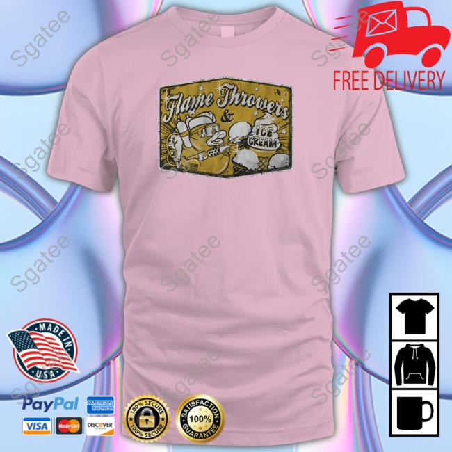 The Fat Electrician Merch Flames Throwers And Ice Cream Long Sleeve T Shirt