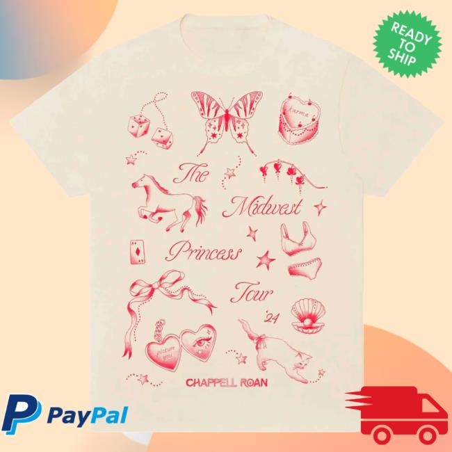 Chappell Roan Merch Midwest Princess 2024 Tour Shirt
