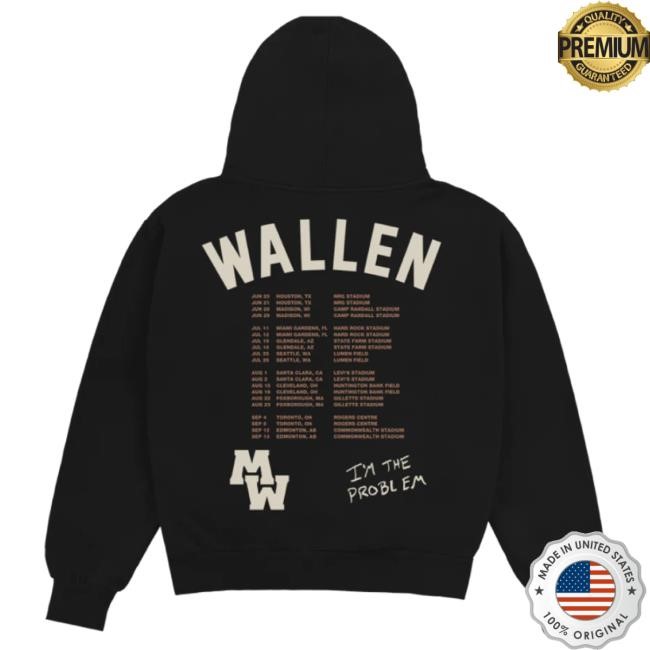 Official Morgan Wallen Merch Store Shop Morgan Wallen I'm The Problem Dateback Tour Attractive Hoodie MorganWallen