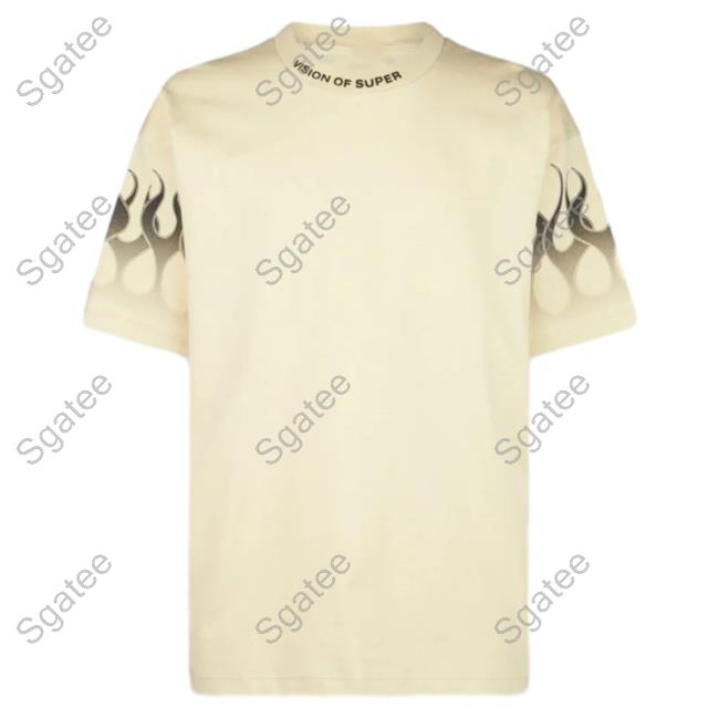 Official Vision Of Super Sand Hot Shirt With Black Gradient Flames