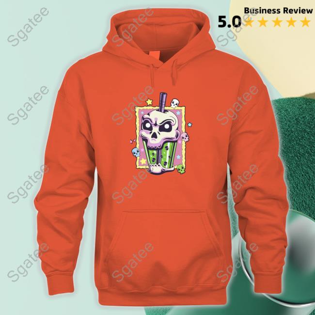 Kawaii Creepy Skull Boba Bubble Tea Pastel Goth Va Shirts